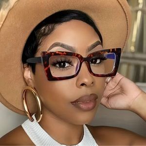 Leopard Print Stylish Blue Light Blocking Glasses